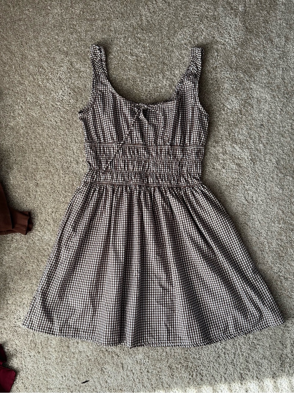 Classic Brown plaid dress for fall